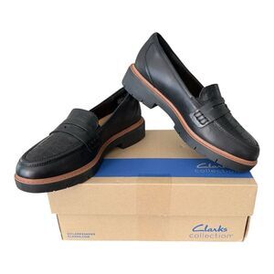 Clarks West Lynn Ayla Black Leather Women’s Size 6 M